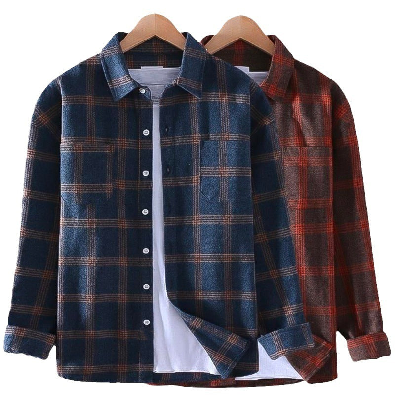 Camicia in flanella scozzese rustica