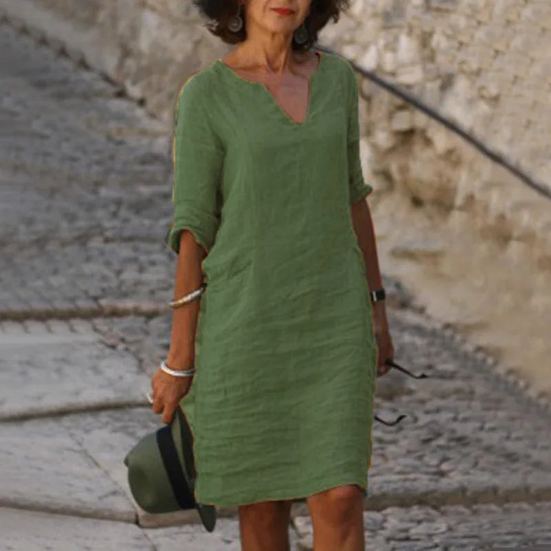 Mira: miniabito casual in cotone di ispirazione vintage