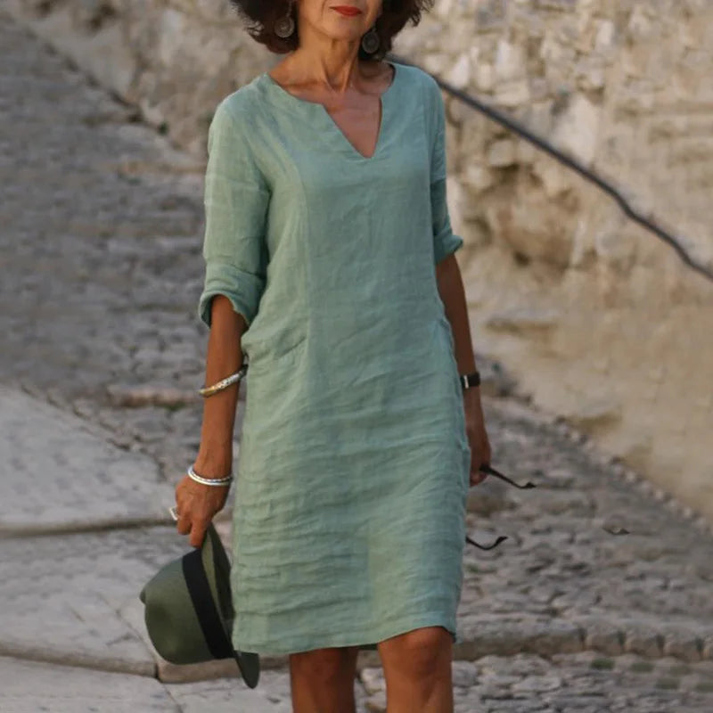 Mira: miniabito casual in cotone di ispirazione vintage