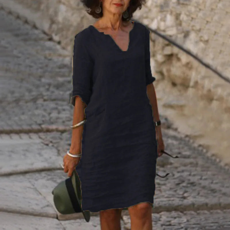 Mira: miniabito casual in cotone di ispirazione vintage