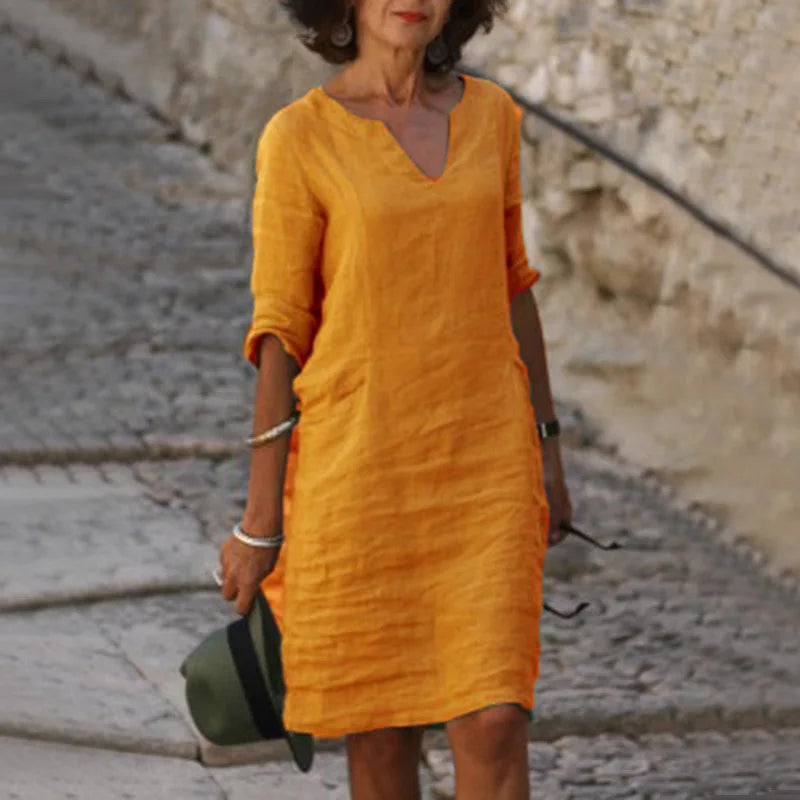 Mira: miniabito casual in cotone di ispirazione vintage