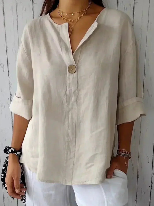 SABRINA – BLUSA RILASSATA CON SCOLLO A V
