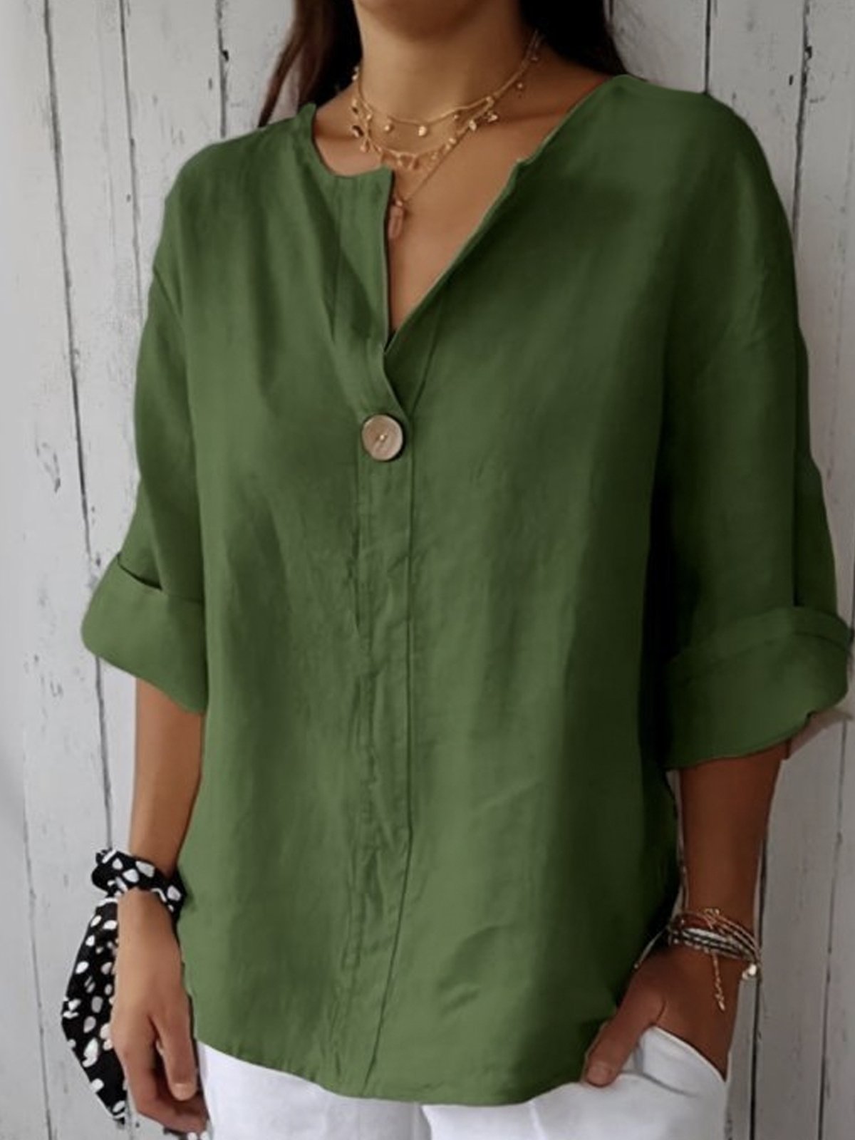 SABRINA – BLUSA RILASSATA CON SCOLLO A V