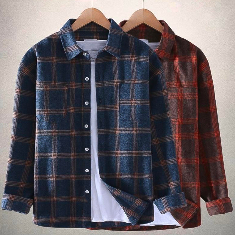 Camicia in flanella scozzese rustica
