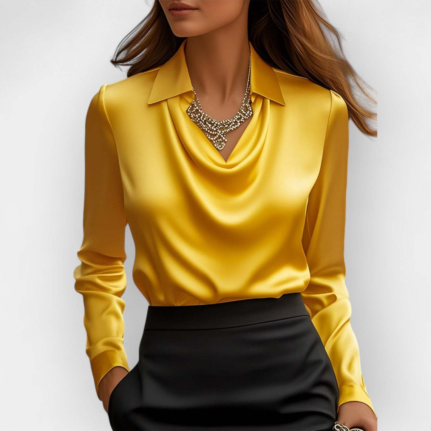 BLUSA ELEGANTE IN RASO