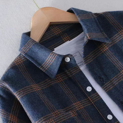Camicia in flanella scozzese rustica