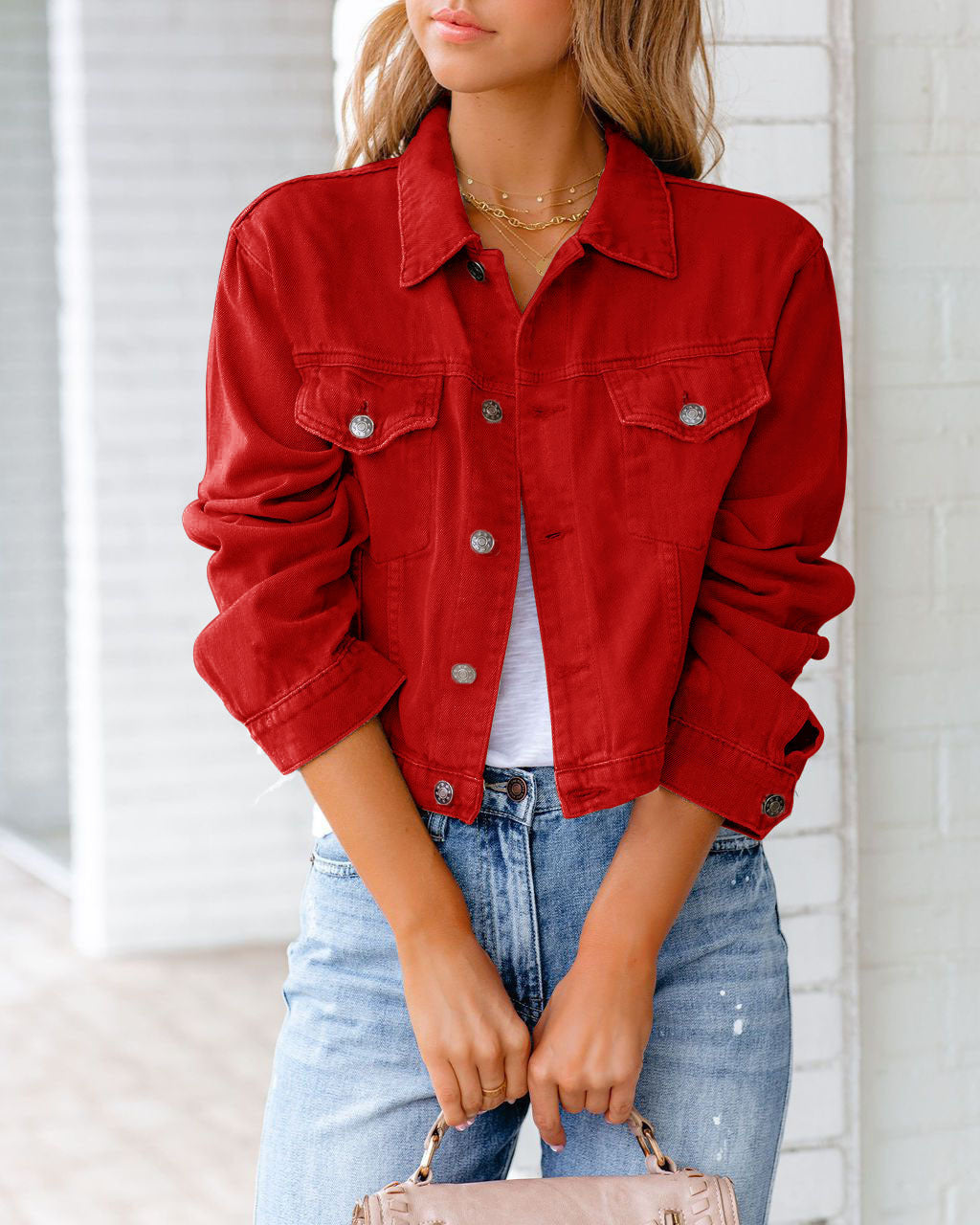 Giacca di jeans Elise Leroy Petali