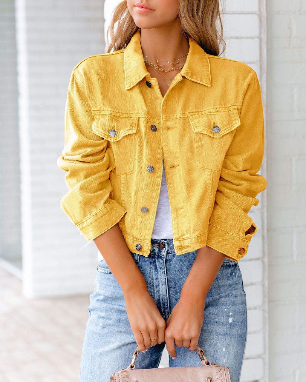 Giacca di jeans Elise Leroy Petali