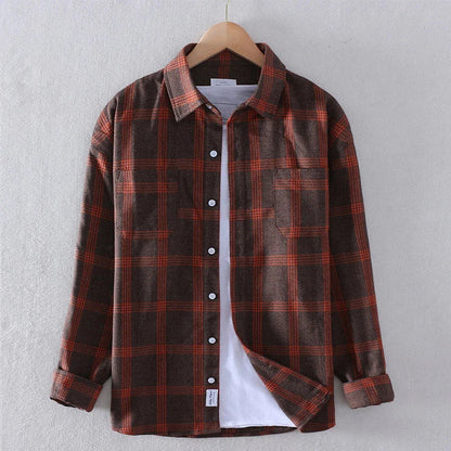 Camicia in flanella scozzese rustica