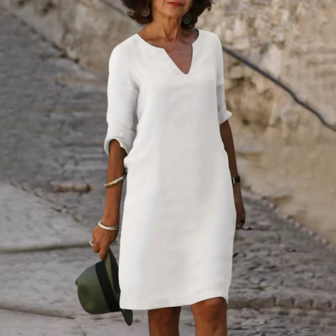 Mira: miniabito casual in cotone di ispirazione vintage
