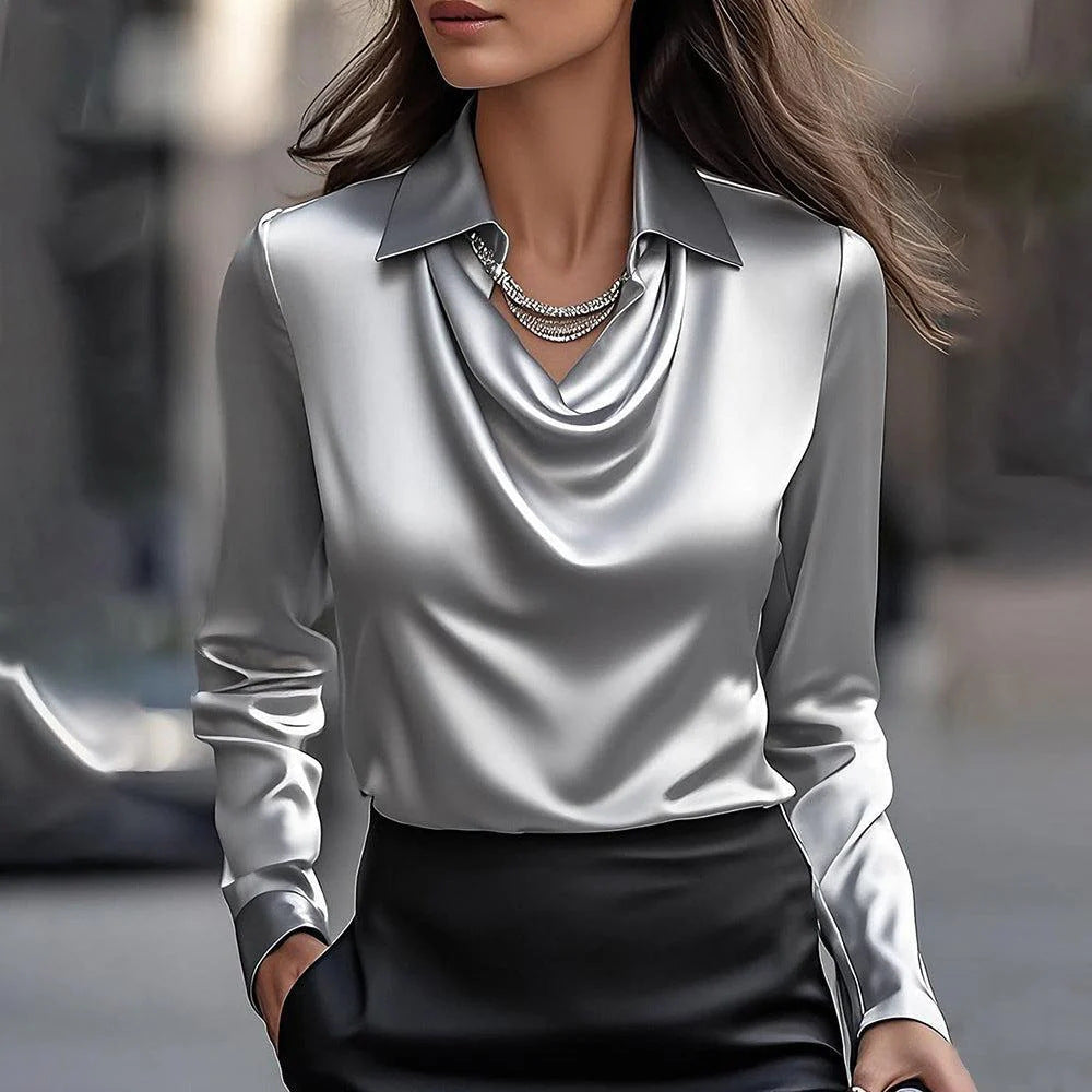 BLUSA ELEGANTE IN RASO