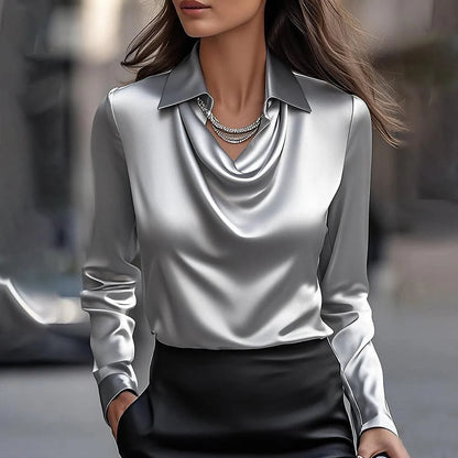 BLUSA ELEGANTE IN RASO
