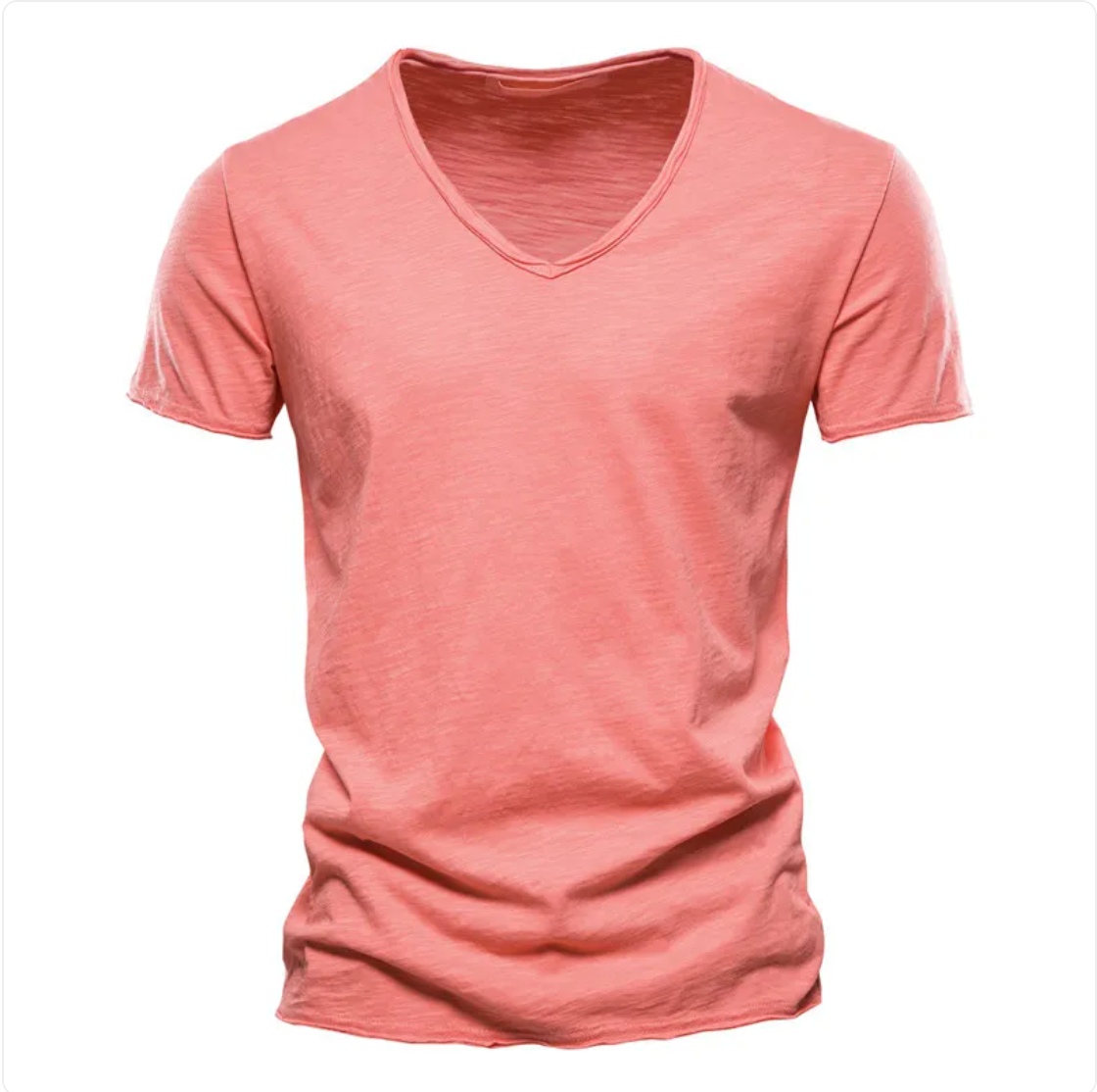 T-shirt Shinari in cotone con scollo a V