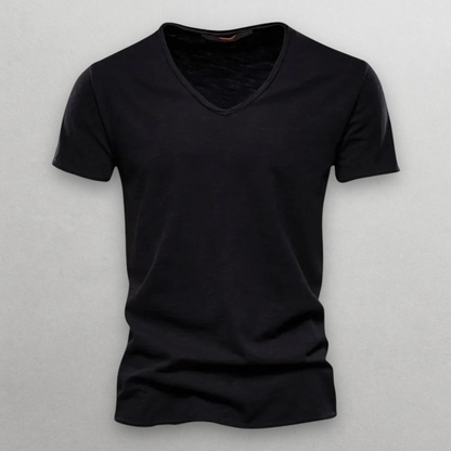 T-shirt Shinari in cotone con scollo a V