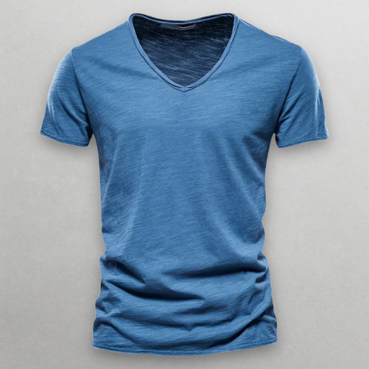 T-shirt Shinari in cotone con scollo a V