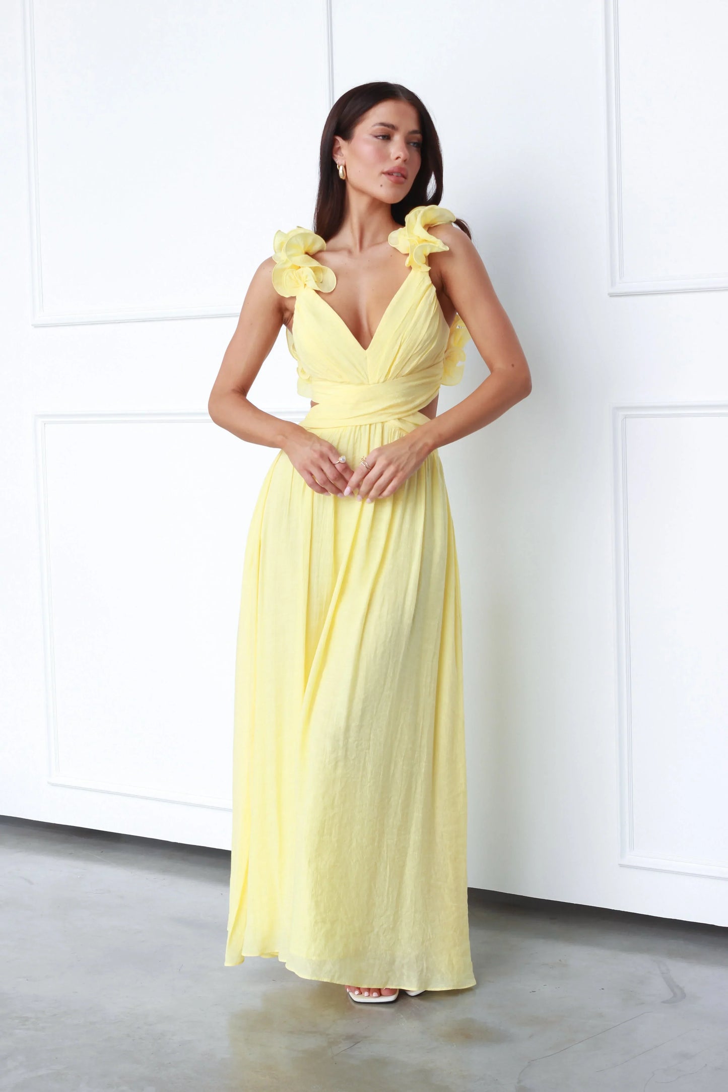 Halee - Abito elegante con profondo scollo a V