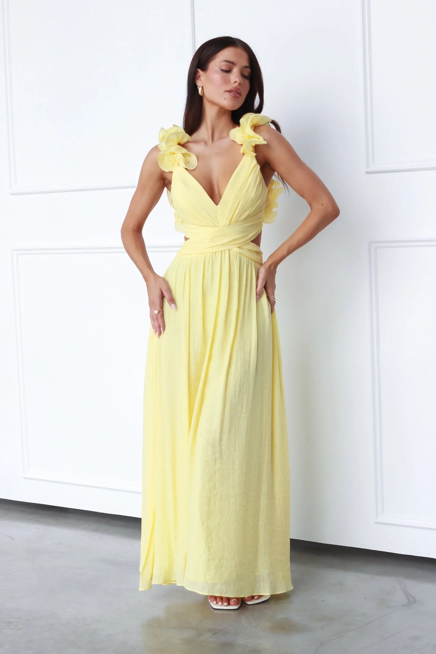 Halee - Abito elegante con profondo scollo a V