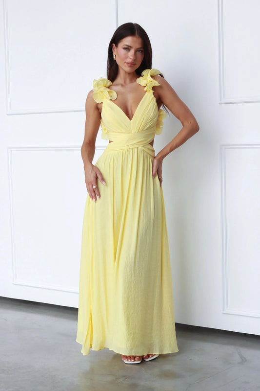 Halee - Abito elegante con profondo scollo a V