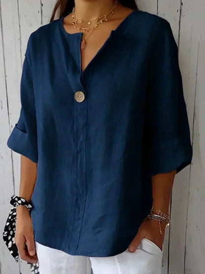 SABRINA – BLUSA RILASSATA CON SCOLLO A V