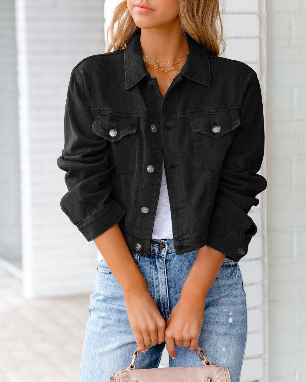 Giacca di jeans Elise Leroy Petali