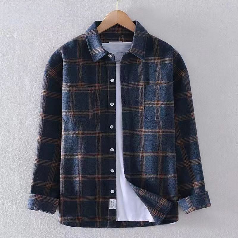 Camicia in flanella scozzese rustica