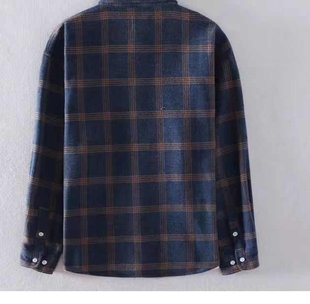 Camicia in flanella scozzese rustica