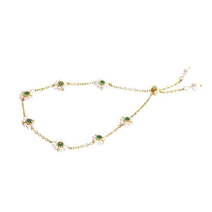 Green Daisy Bracelet